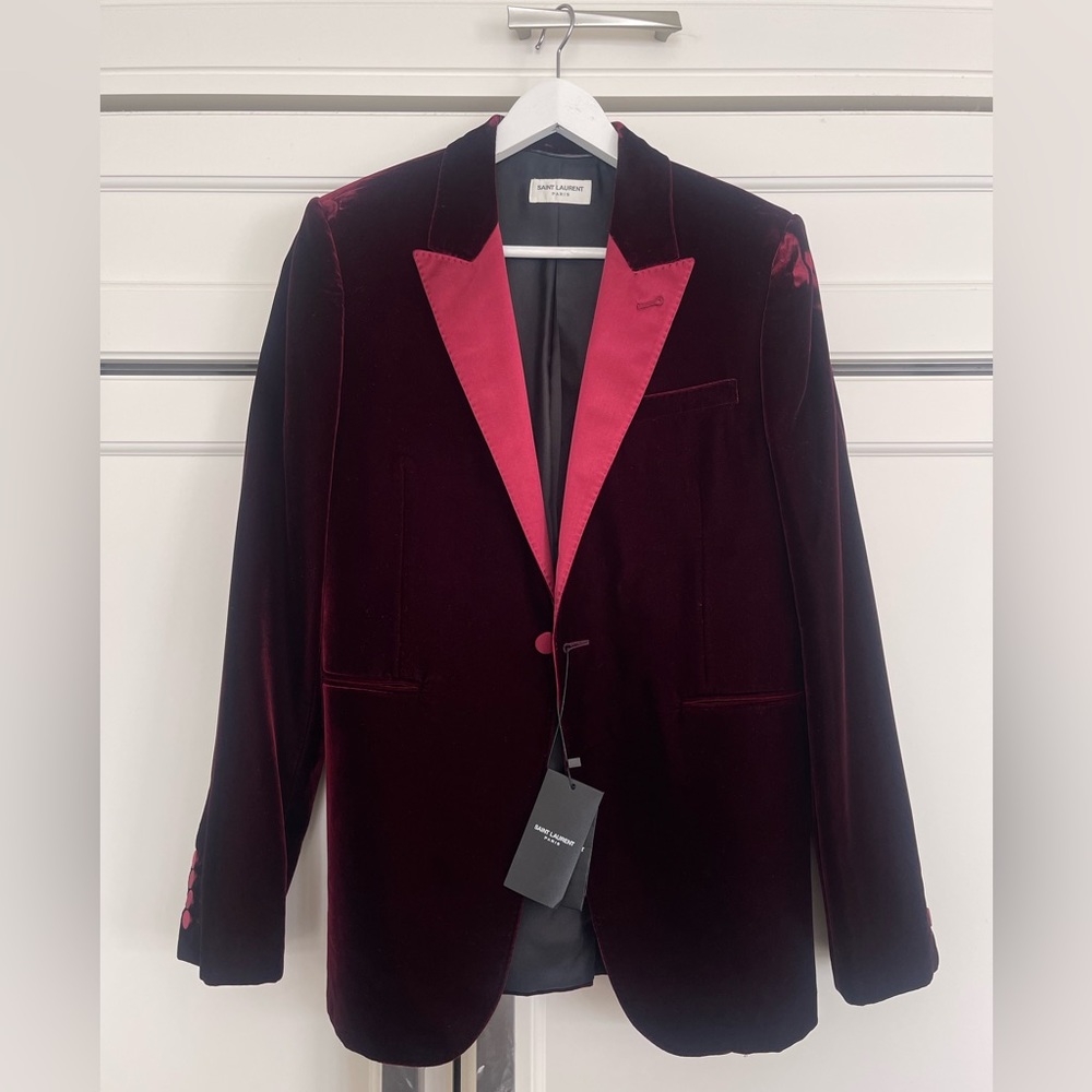 Saint Laurent Paris HEDI SLIMANE Velvet Tuxedo Brand New Size 48